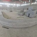 张家界 芝麻白异形坐凳，自然面光面弧形加工