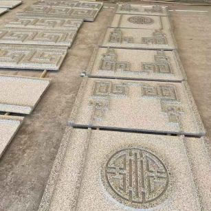 张家界 白麻花岗岩外墙立面雕刻板