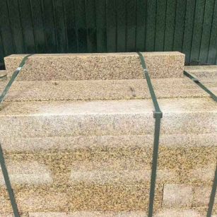 张家界 黄金麻花岗岩石材机切面栏杆料半成品