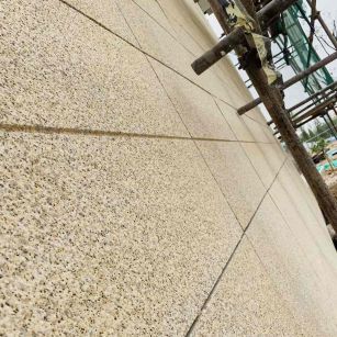 张家界 黄金麻花岗岩荔枝面外墙干挂石材效果示例