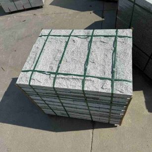 张家界 白麻花岗岩石材自然面蘑菇石成品