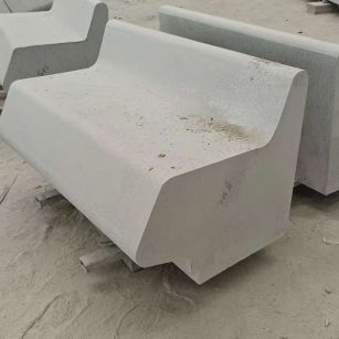 张家界 芝麻白花岗岩异形坐凳，石凳