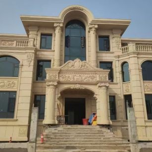 张家界 黄金麻花岗岩别墅外墙干挂