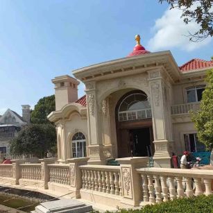 张家界 黄金麻花岗岩欧式别墅