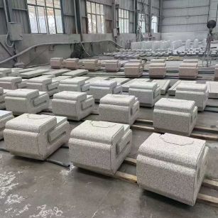 张家界 白麻花岗岩异形加工-石凳，坐凳