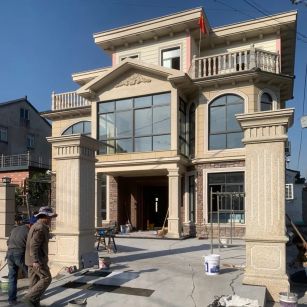 张家界 黄金麻花岗岩荔枝面别墅外墙干挂私家专属