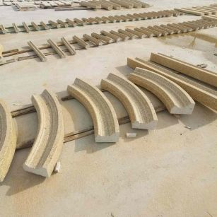 张家界 黄金麻花岗岩别墅线条