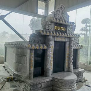 张家界 芝麻白墓碑效果展示图