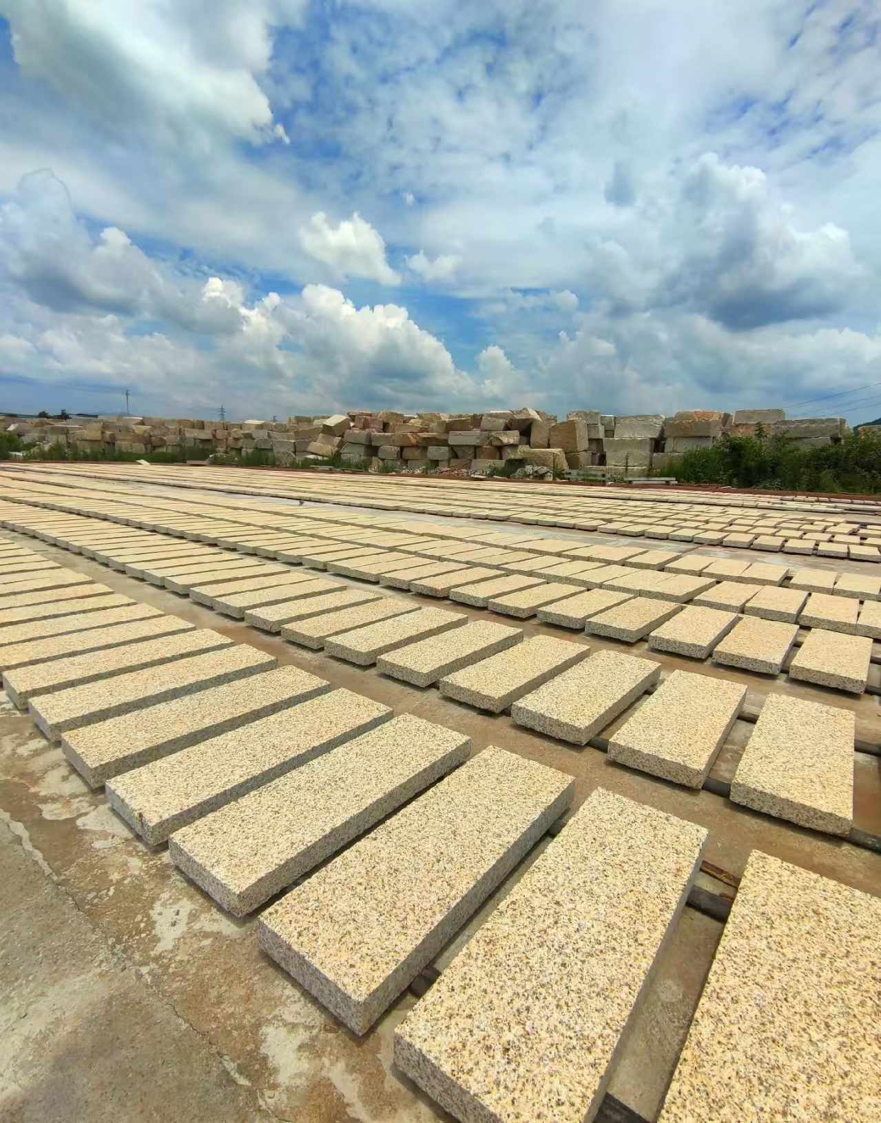 张家界 黄金麻荔枝面花岗岩石材地铺石防护中