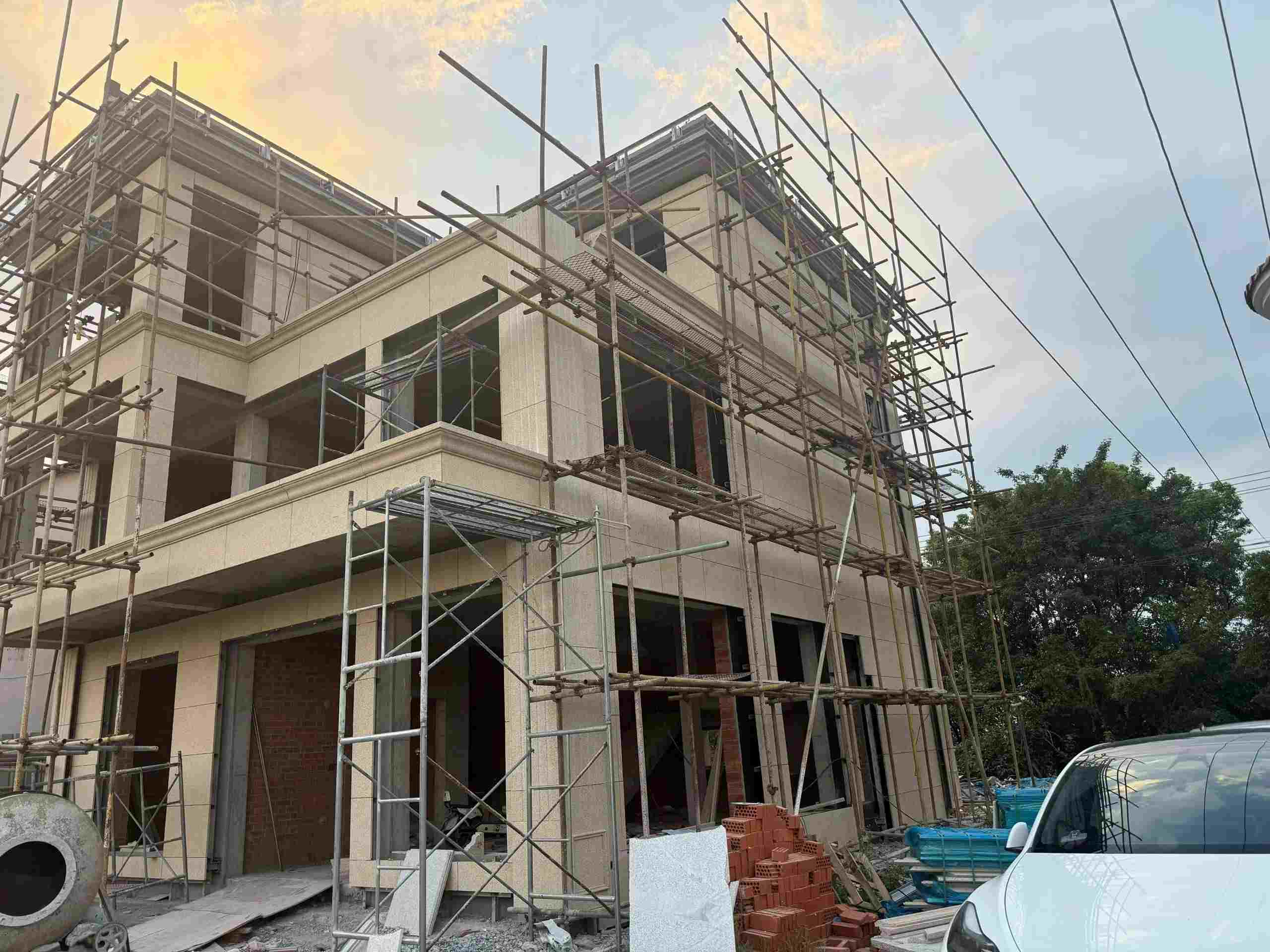 张家界 黄金麻荔枝面花岗岩外墙干挂