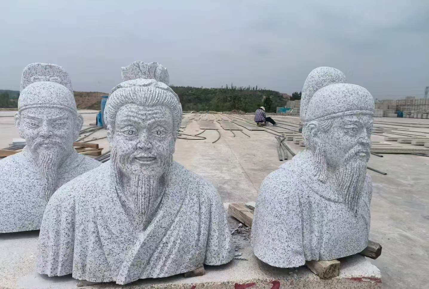 张家界 白麻花岗岩石材人物立体雕刻