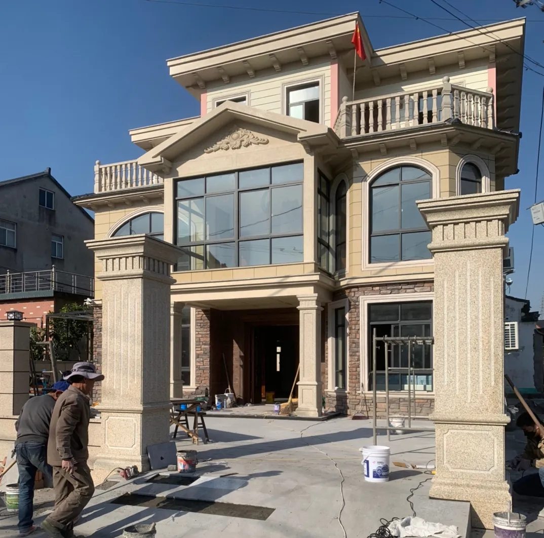 张家界 黄金麻花岗岩荔枝面别墅外墙干挂私家专属