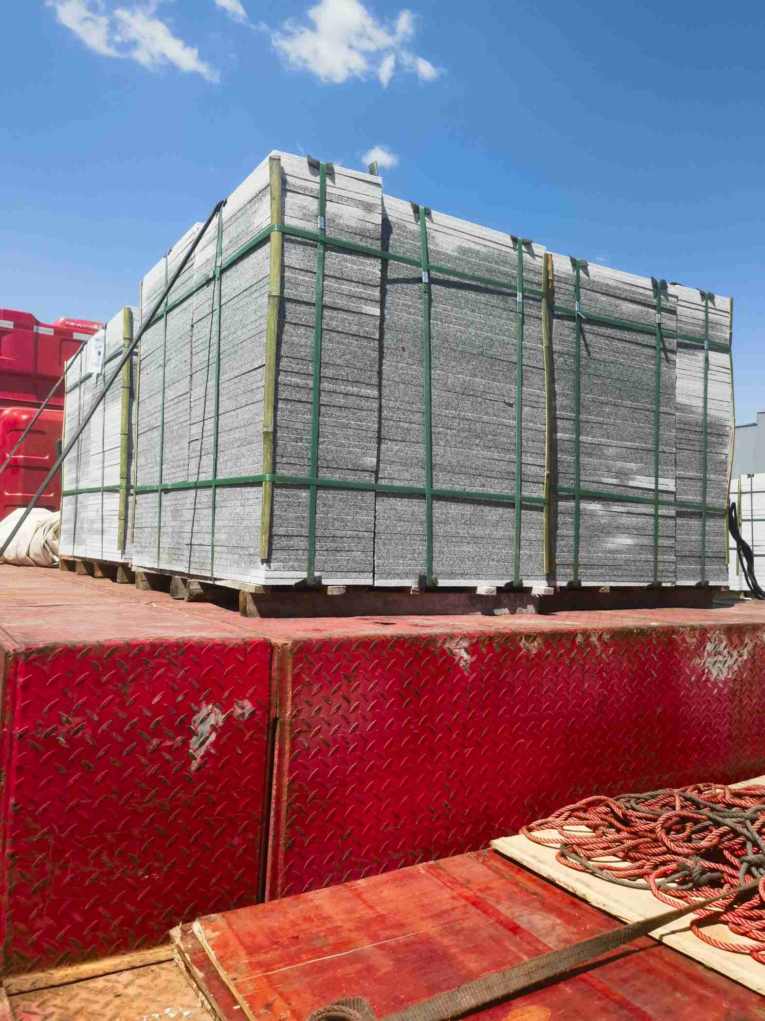 张家界 芝麻白火烧规格板地铺石300*600/600*600