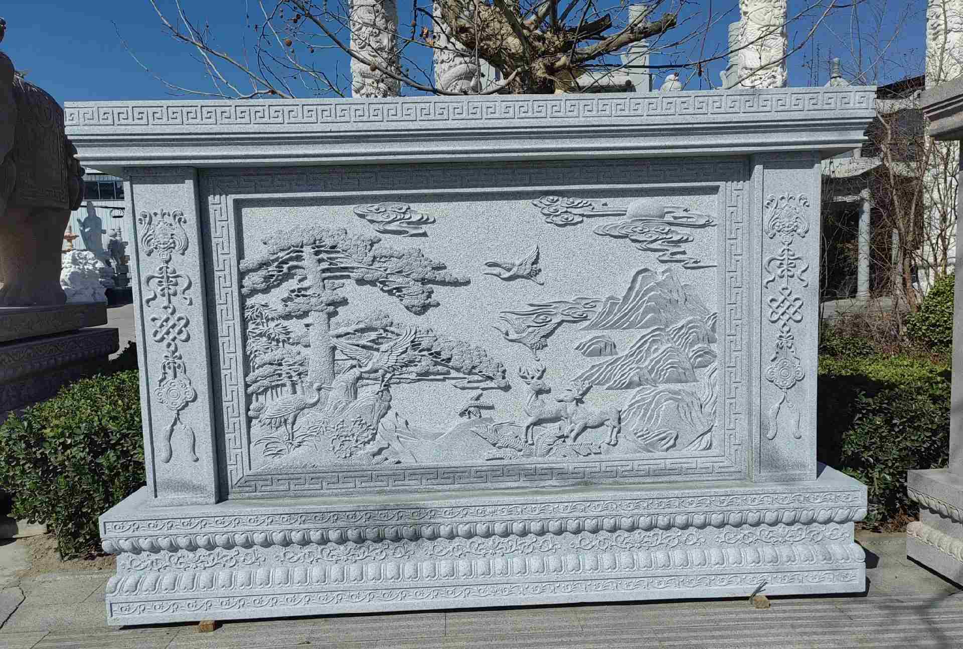 张家界 芝麻白大型照壁，屏风，影壁